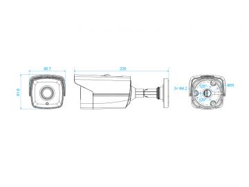 DS-2CE16D0T-IT3F - (3.6mm)(C) 2Mpix. 4v1 bullet kamera; 3,6mm; EXIR 40m