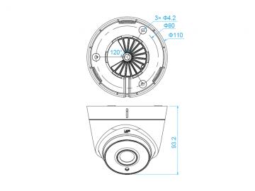 DS-2CE56D0T-IT3F - (2.8mm)(C) 2Mpx, 4v1 dome ball kamera; 2,8mm; EXIR 40m