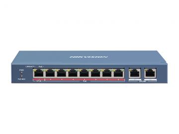 DS-3E0310HP-E 10/7+1 PoE switch, 2x uplink 1Gbps