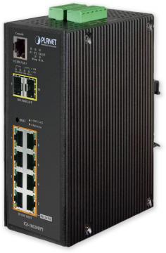 IGS-10020PT prům.switch 8xGb/2xSFP, af/at, L2, DIN