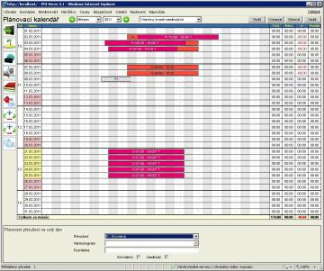 INTEGRAL - grafické plánování docházky 