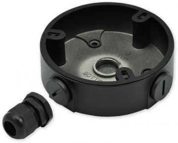 PFA136-BLACK - černá černý zapojovací box kulatý, průměr 110 mm