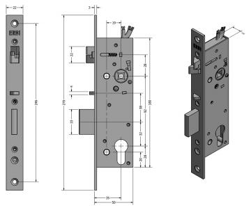 SAM EL MI B 9235 elektromechanický samozamykací zámek