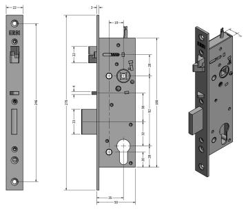 SAM EL P 9235 elektromechanický samozamykací zámek