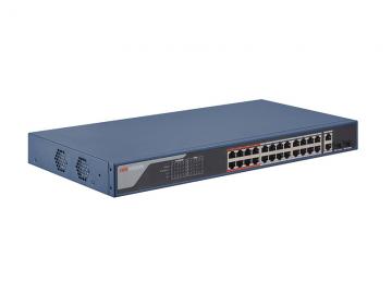 DS-3E1326P-EI 24/2 PoE switch, 24x PoE 10/100Mbps, 2x uplink 1Gbps Combo, management