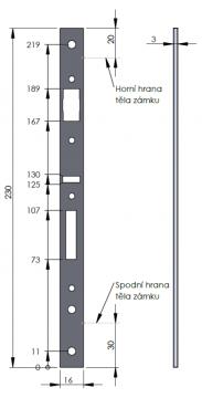 SAM LI 28 čelo zámku SAM LI 28