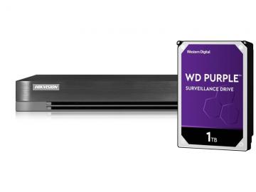 DS-7204HQHI-K1(S) + HDD 1TB (WD+) 4CH, ALL hybrid, 3 Mpx, 1xHDD, H.265Pro+, BNC, VCA