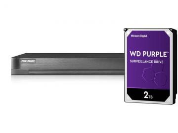 DS-7208HQHI-K1(S) + HDD 2TB (WD+) 8CH, ALL hybrid, 3 Mpx, 1xHDD, H.265Pro+, BNC, VCA