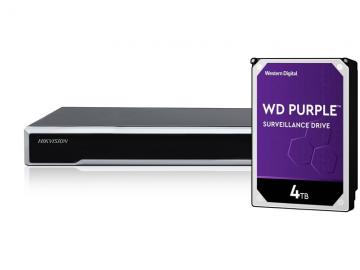 DS-7616NI-K2 + HDD 4TB (WD+) 16CH, 8 Mpx, 2xHDD, 160Mb/160Mb H.265+, 4K, Alarm