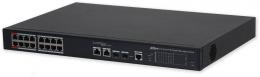 PFS4218-16GT2GF-190-V2 PoE switch 20/16, 16x Gb PoE/2x Gb RJ45/SFP Combo, MNG, 190W