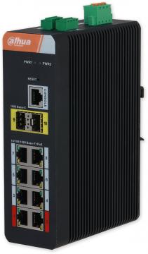 PFS4210-8GT-DP-V2 průmyslový PoE switch, 4x Gb PoE, 4x Gb LAN, 2x Gb SFP, MNG, DIN, 120W