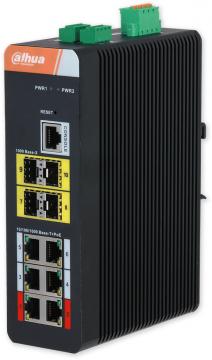 PFS4410-6GT-DP-V2 průmyslový PoE switch, 10/6, 6x Gb PoE, 4x Gb SFP, MNG, DIN, 120W