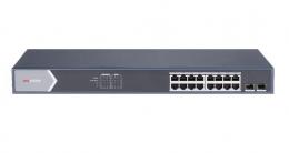 DS-3E1518P-SI 18/16 PoE switch, 16x PoE 1Gbps, 2x uplink 1Gbps SFP, management