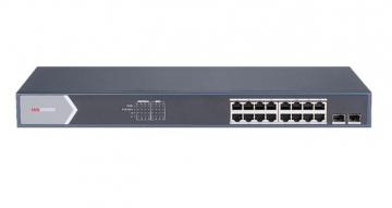 DS-3E1518P-SI 18/16 PoE switch, 16x PoE 1Gbps, 2x uplink 1Gbps SFP, management