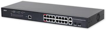 PFS4218-16GT-130 PoE switch 18/16, 16x Gb PoE/2x Gb RJ45/SFP Combo, MNG, 130W