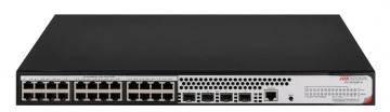 DS-3E2528P-H 28/24 PoE switch, 24x PoE 1Gbps, 4x uplink 1Gbps, 4x SFP,1x cons.port