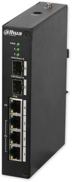 PFS4206-4P-120 průmyslový PoE switch, 3x PoE, 1x Gb PoE, 2x Gb SFP, MNG L2, DIN, 120W