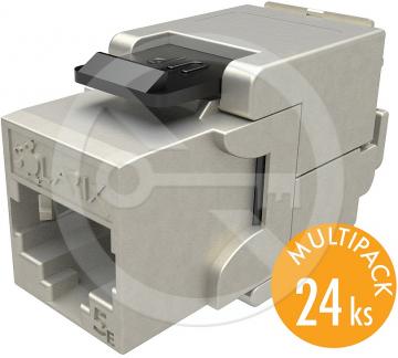 SXKJ-5E-STP-BK-SA Solarix keystone CAT5E samořezný, multipack 24 ks